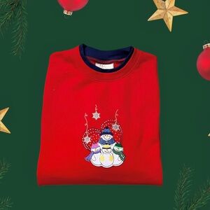 Vintage Christmas Sweatshirt Holiday Pullover 2X 3X